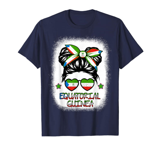 Girls Equatorial Guinea Flag Guinean Women Hispanic Heritage T-Shirt