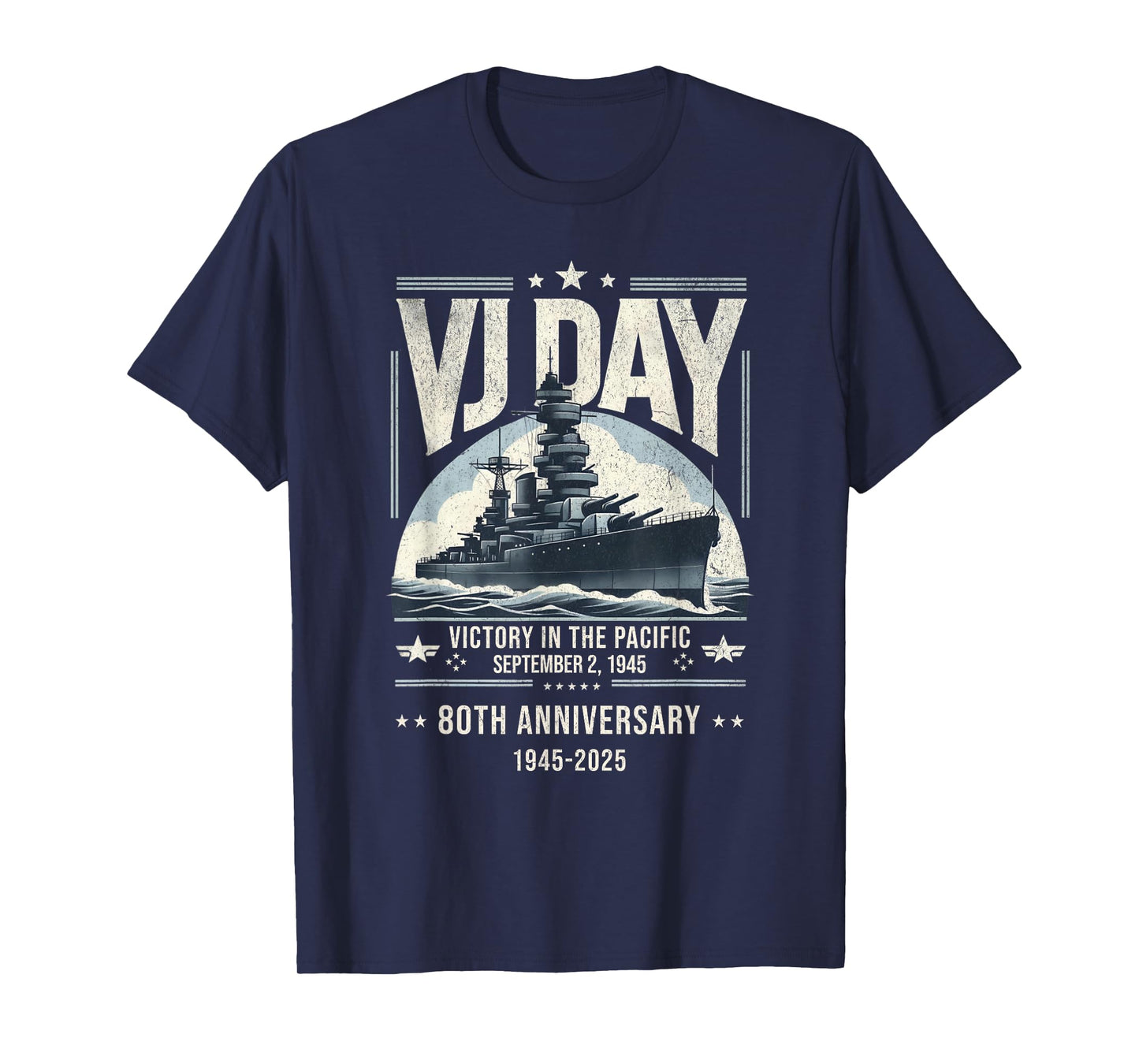 WWII 80th anniversary Vintage USS Missouri Patriotic VJ Day T-Shirt