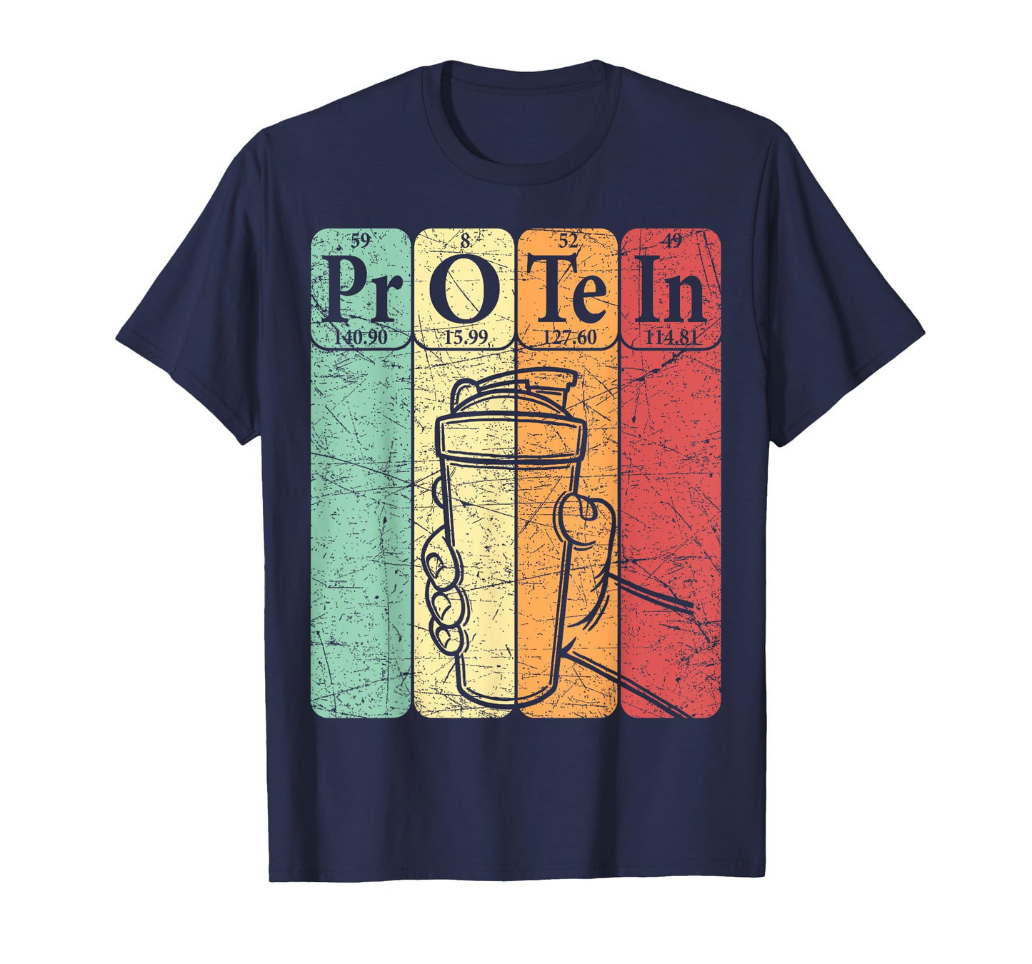 Gym Protein Periodic Table Elements Workout Protein Shake T-Shirt