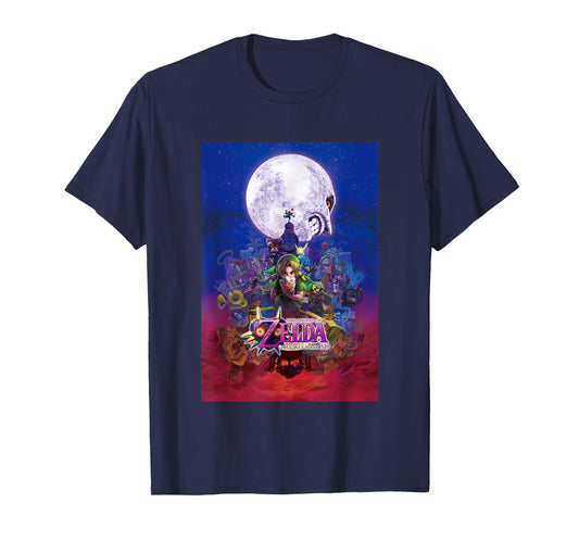 The Legend of Zelda Majora's Mask Gradient Distressed Poster T-Shirt
