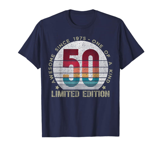 50 Year Old Gifts Vintage 1975 Limited Edition 50th Birthday T-Shirt
