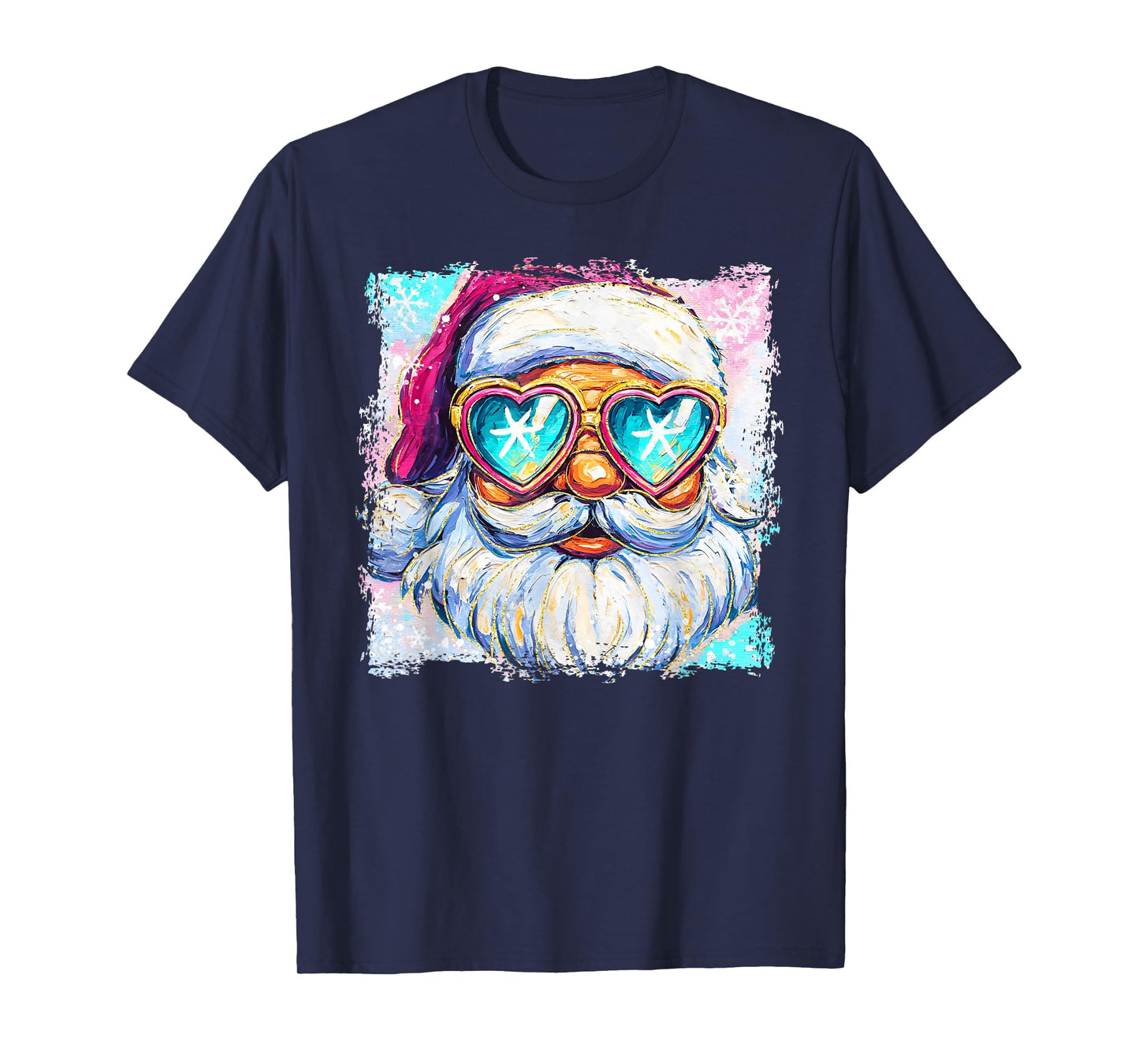 Santa Sunglasses Snowflake Christmas Xmas Pajamas Holiday T-Shirt