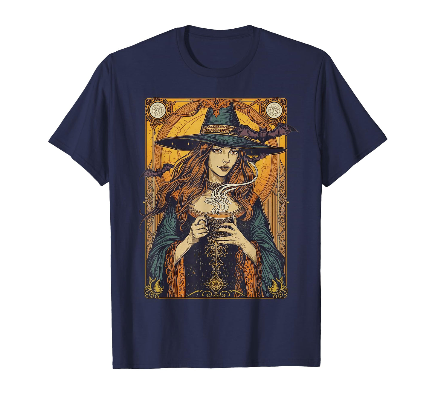 Vintage Halloween Witch Pumpkin Spice Latte Syrup Creamer T-Shirt