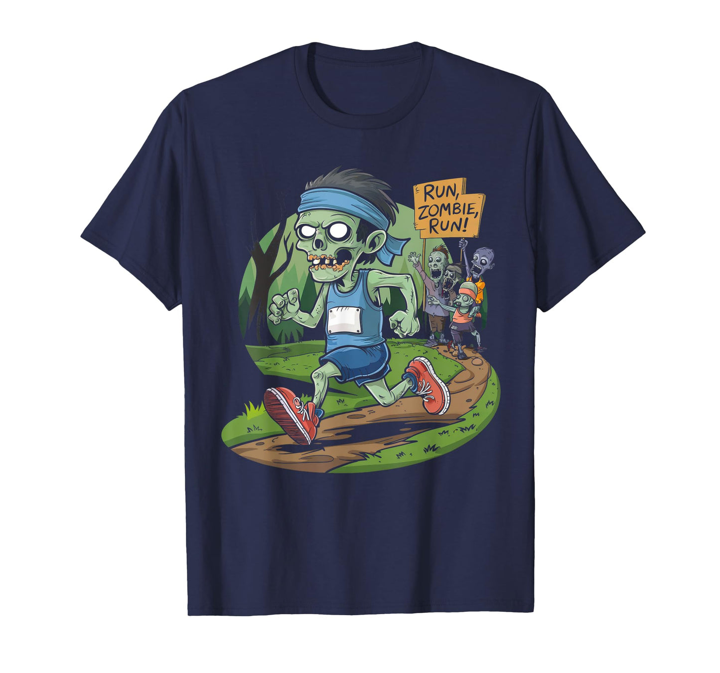 Halloween Running Shirt Funny Spooky Zombie Run Scary Runner T-Shirt