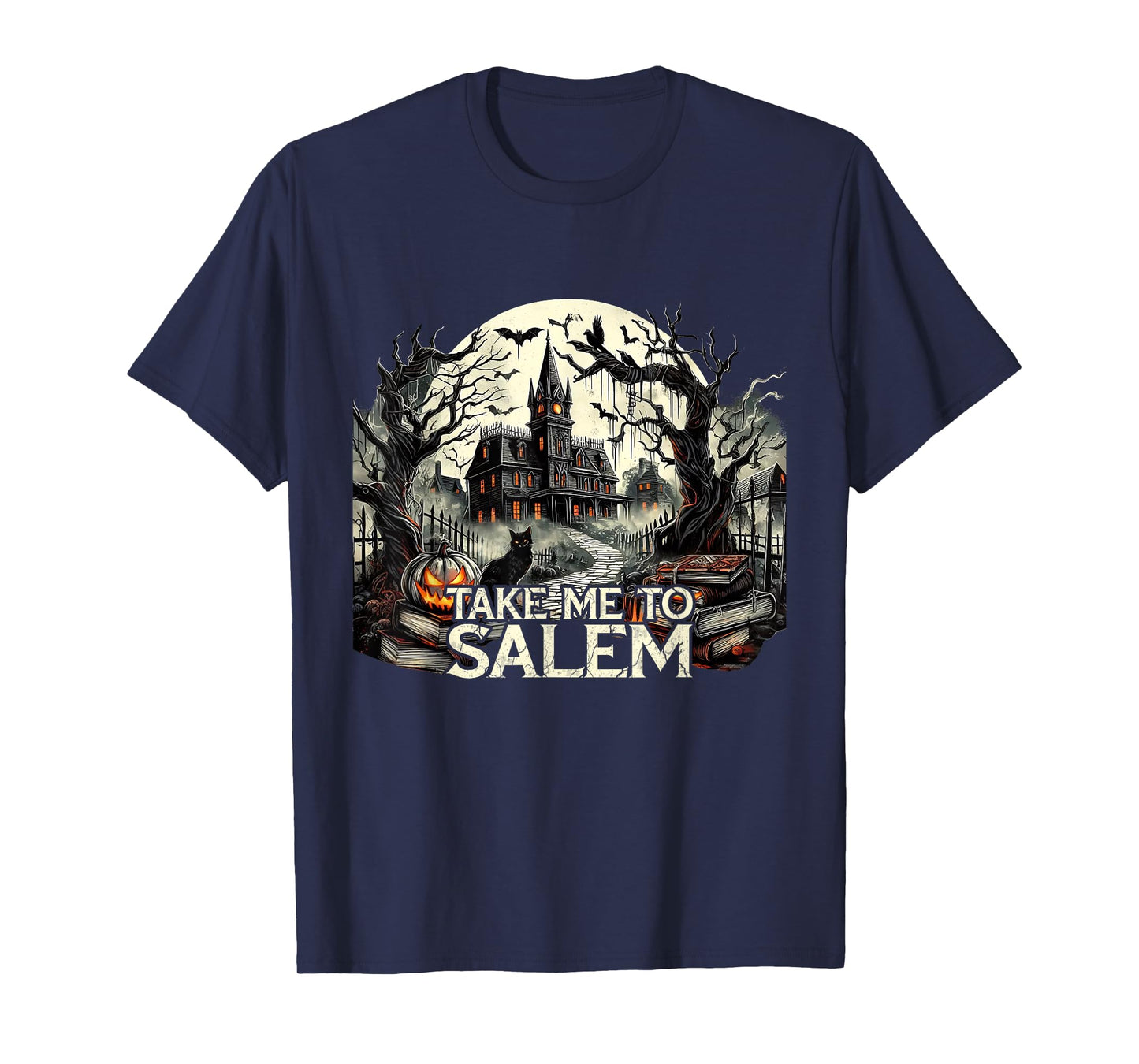 Take Me to Salem Gothic Witch Halloween Spooky Tee T-Shirt