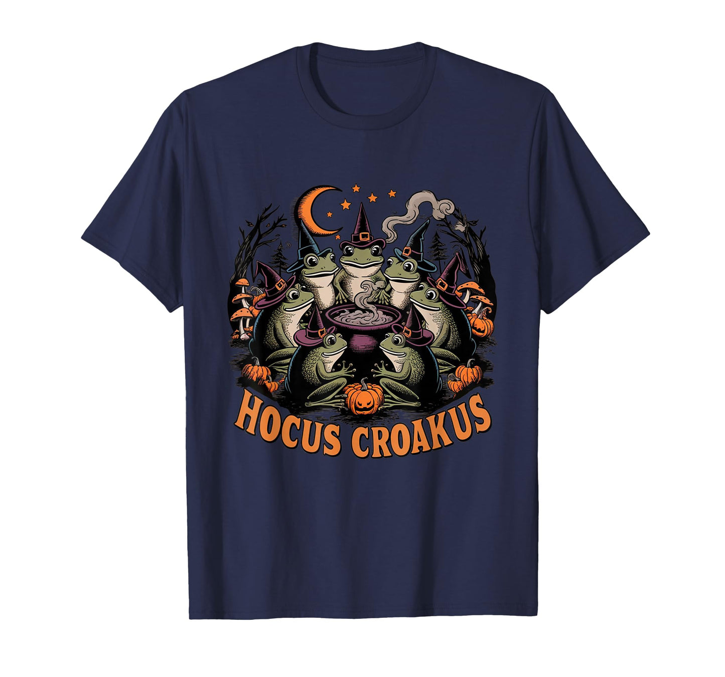 Hocus Croakus Frog Coven Funny Witch Halloween Spooky Animal T-Shirt