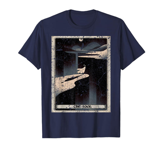 The Fool Tarot Card Black T-Shirt