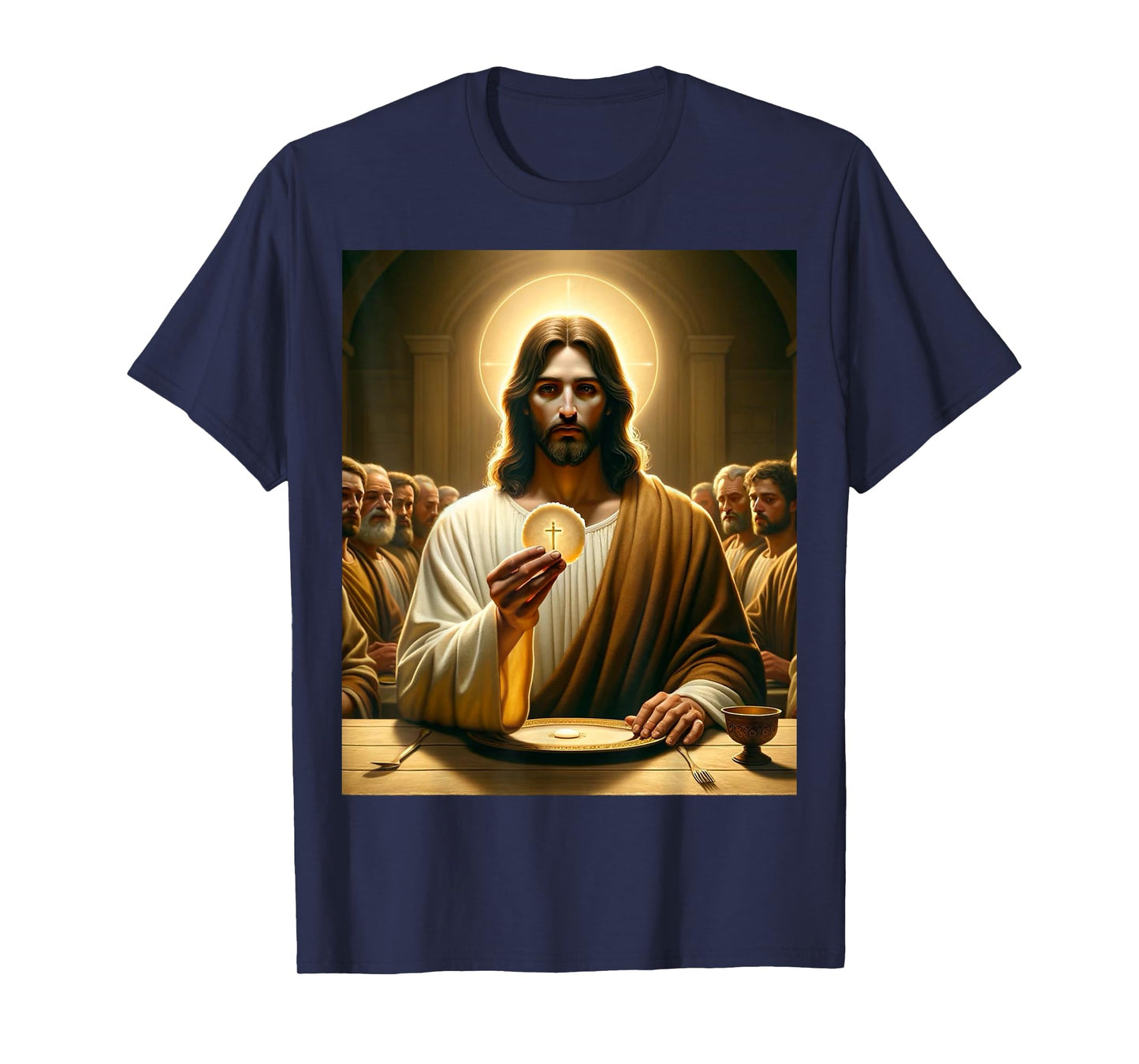 Jesus Holding Mass Last Supper Eucharist T-Shirt