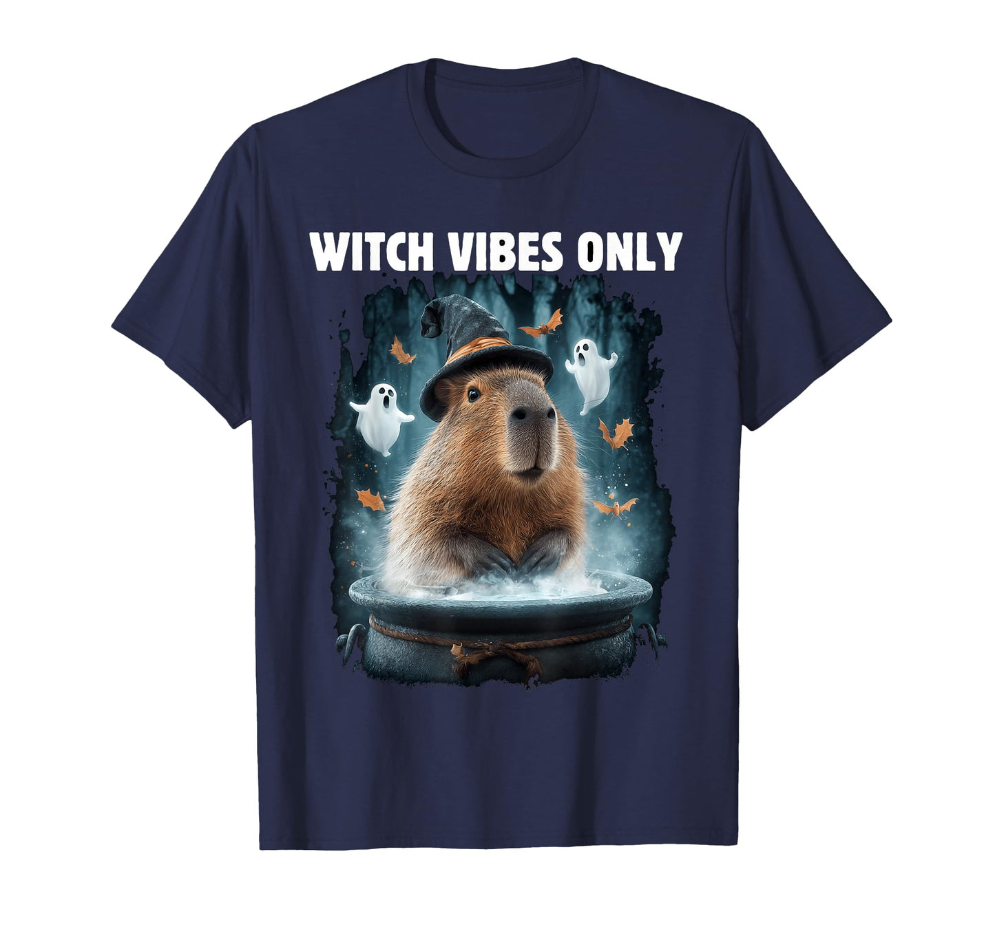 Funny Halloween Witch Capybara T-Shirt