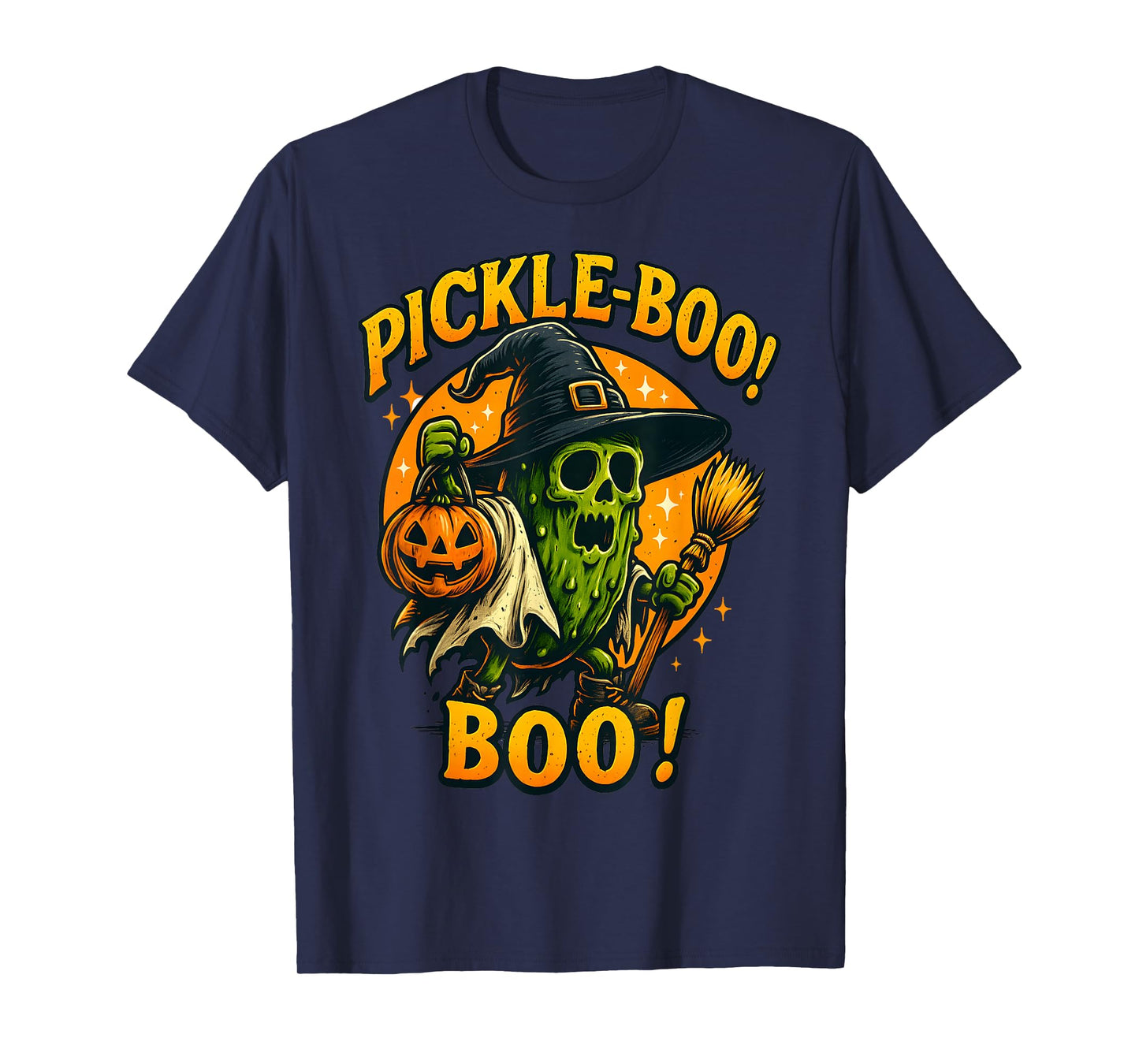Pickle Boo Funny Halloween Costume Ghost Pickle Pickleball T-Shirt