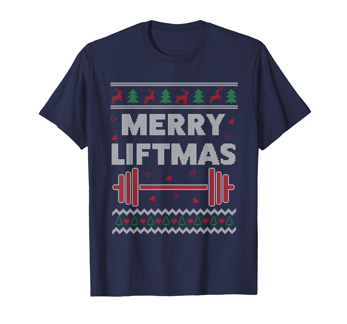 Merry Liftmas Ugly Christmas Gym Workout Funny Fitness T-Shirt