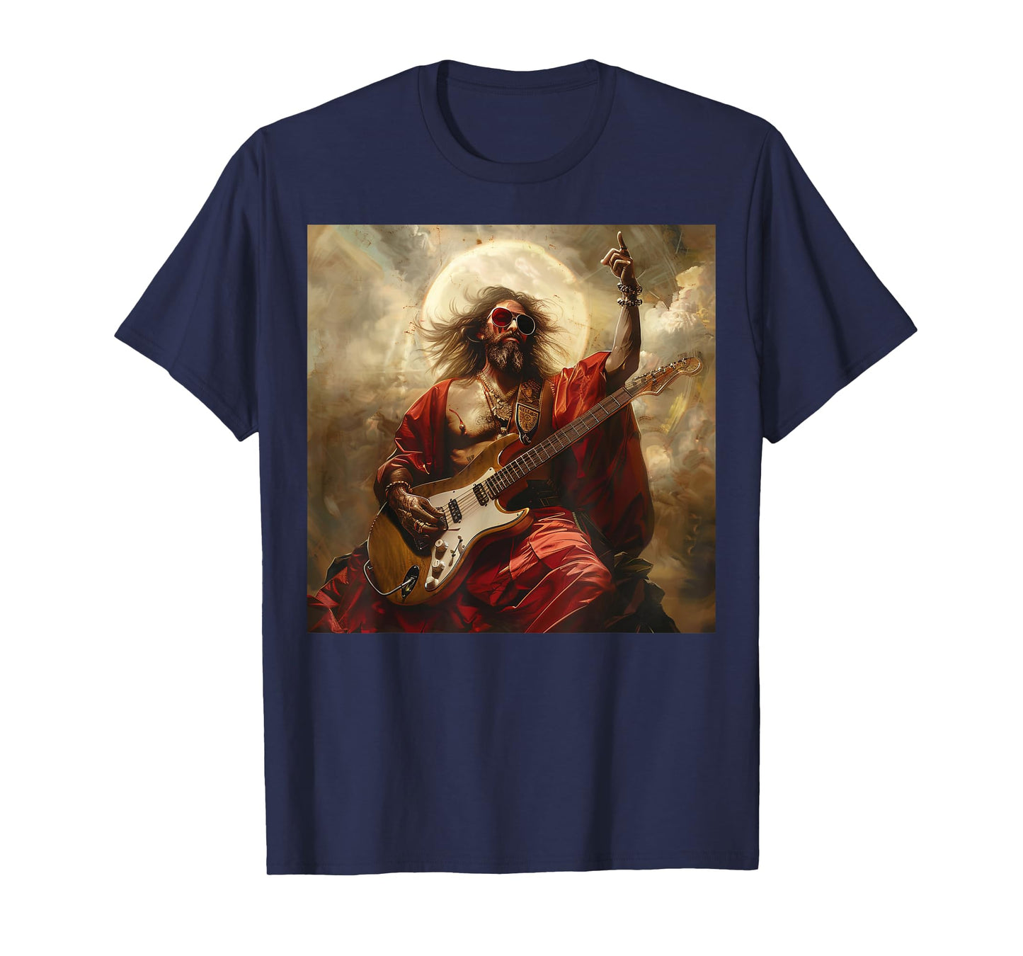 Heavy Metal Jesus Christ Guitar T-Shirt