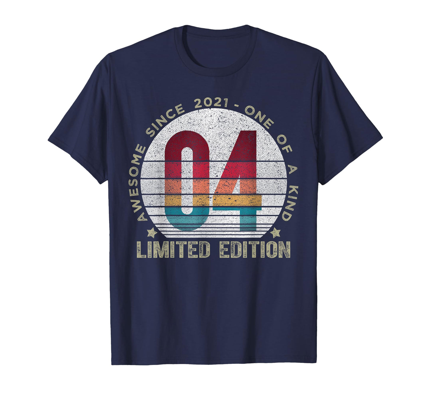 4 Year Old Gifts Vintage 2021 Limited Edition 4th Birthday T-Shirt