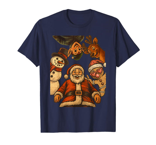 Santa Squad Elf Reindeer Gingerbread Snowman Christmas Xmas T-Shirt