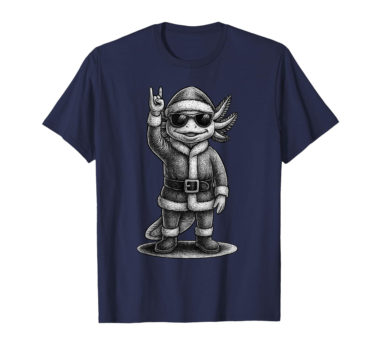 Axolotl Rock Music Christmas Pet Lover T-Shirt