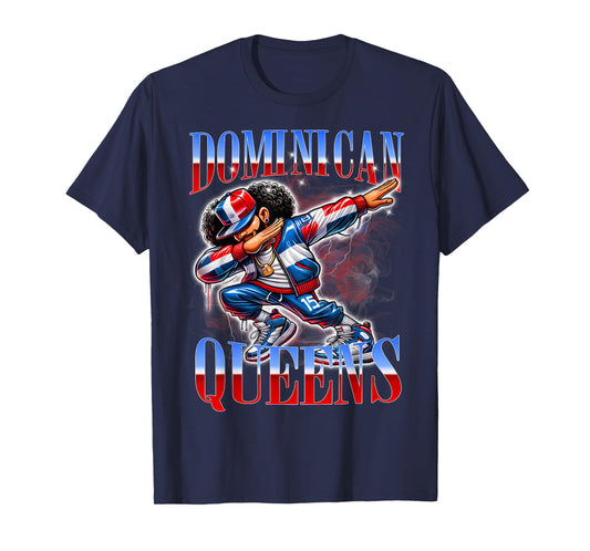 Dominican Queens Dab Urban Streetwear Pride Design T-Shirt