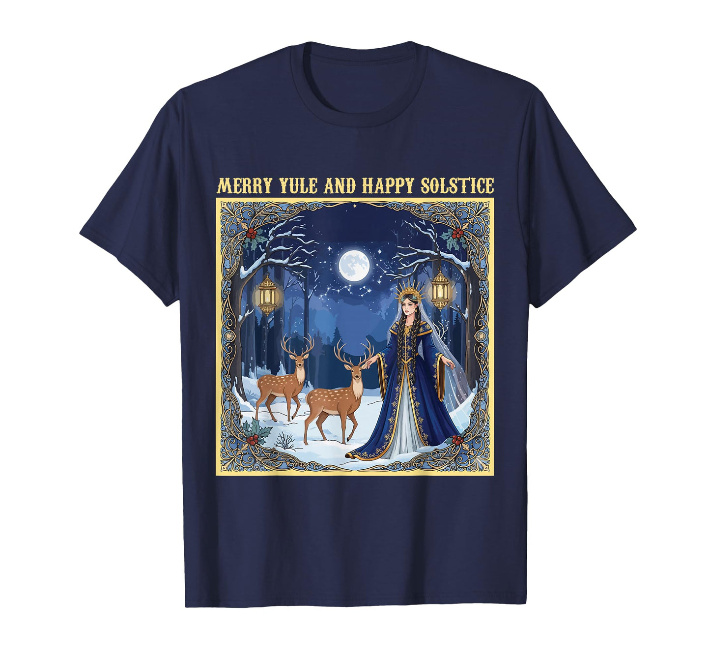 Merry Yule and Happy Solstice Yuletide Season Christmas T-Shirt