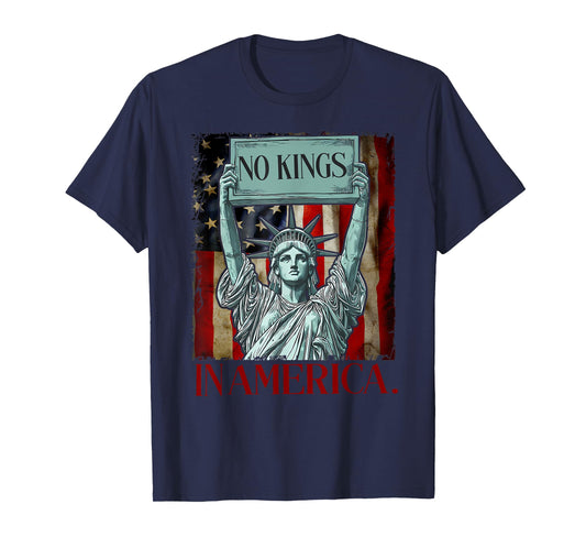 No Kings In America Retro Of Liberty T-Shirt