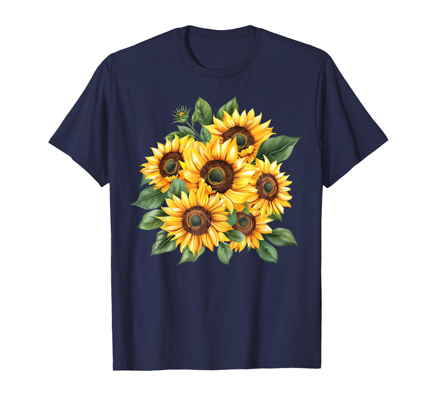 Yellow Sunflowers Cute Summer Flowers Women Beach Vibes T-Shirt