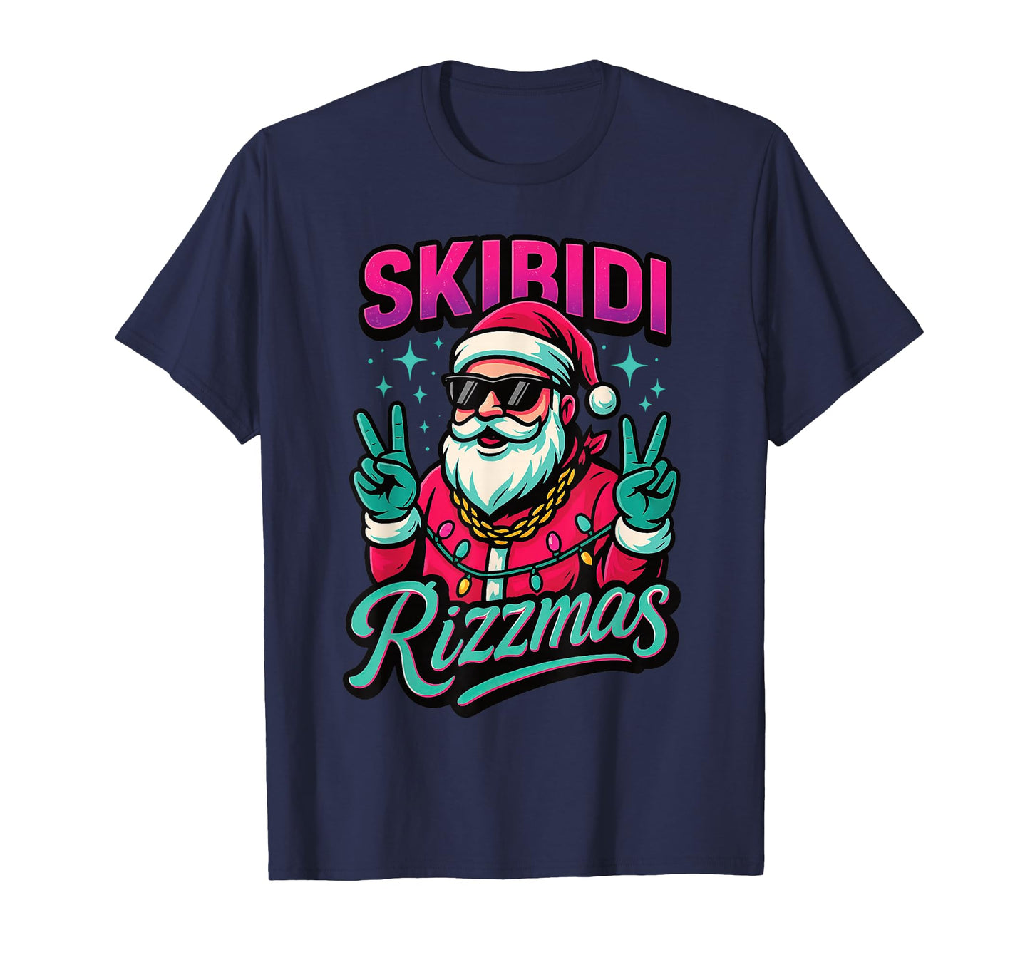Skibidi Rizzmas Christmas Rizz Santa Claus Charisma Kid Cool T-Shirt