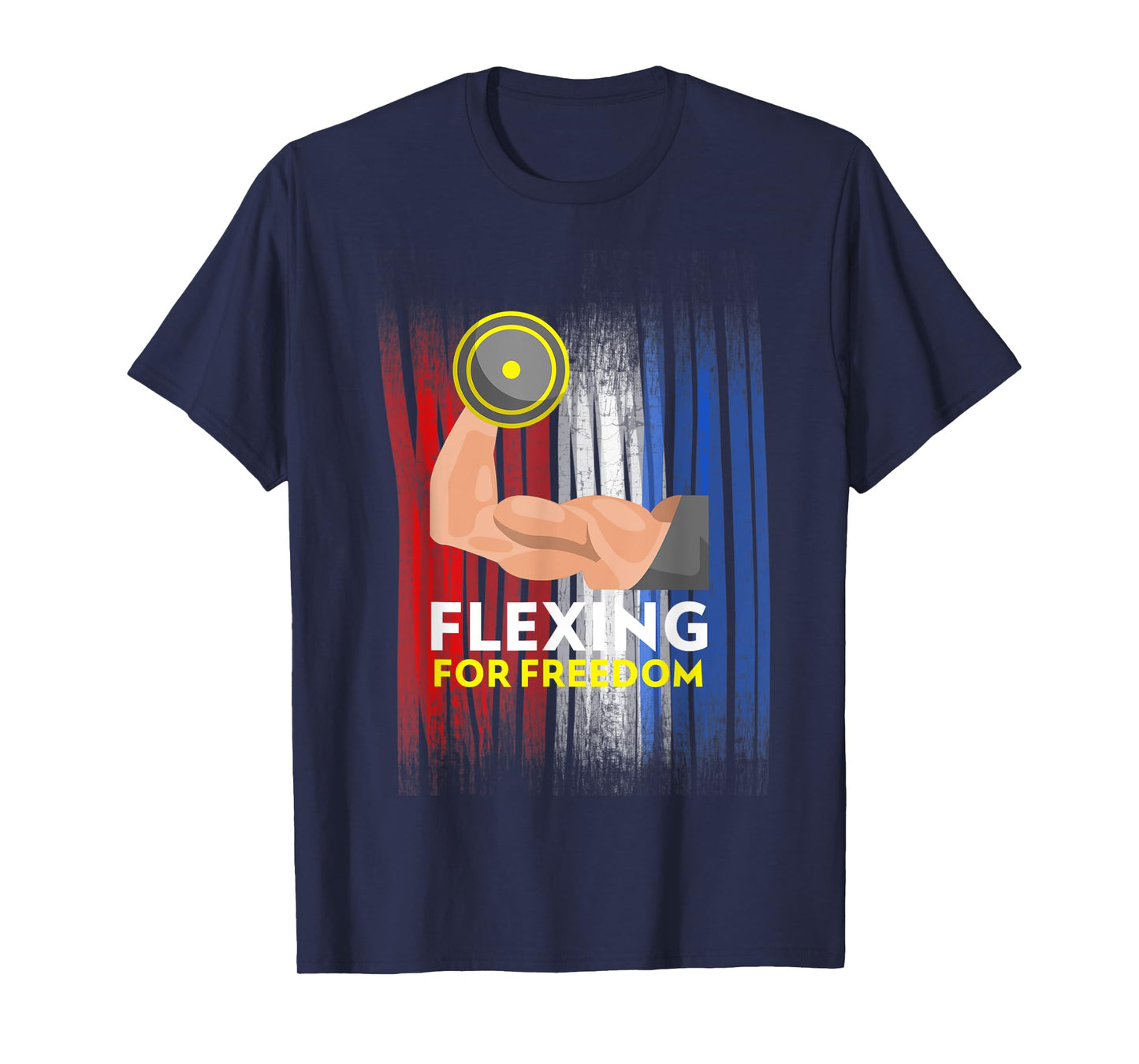 4th of July Weight Lifter Workout Muscles Gym Rat Women Kids Men T-Shirt