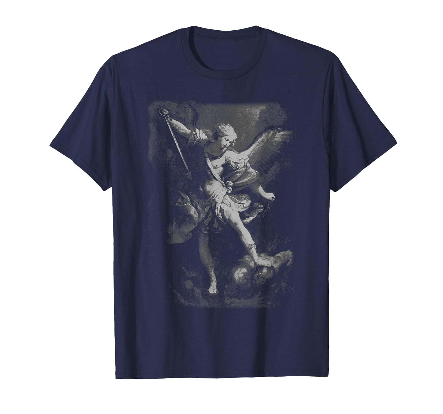 Saint Michael the Archangel Defeating Satan Christian T-Shirt