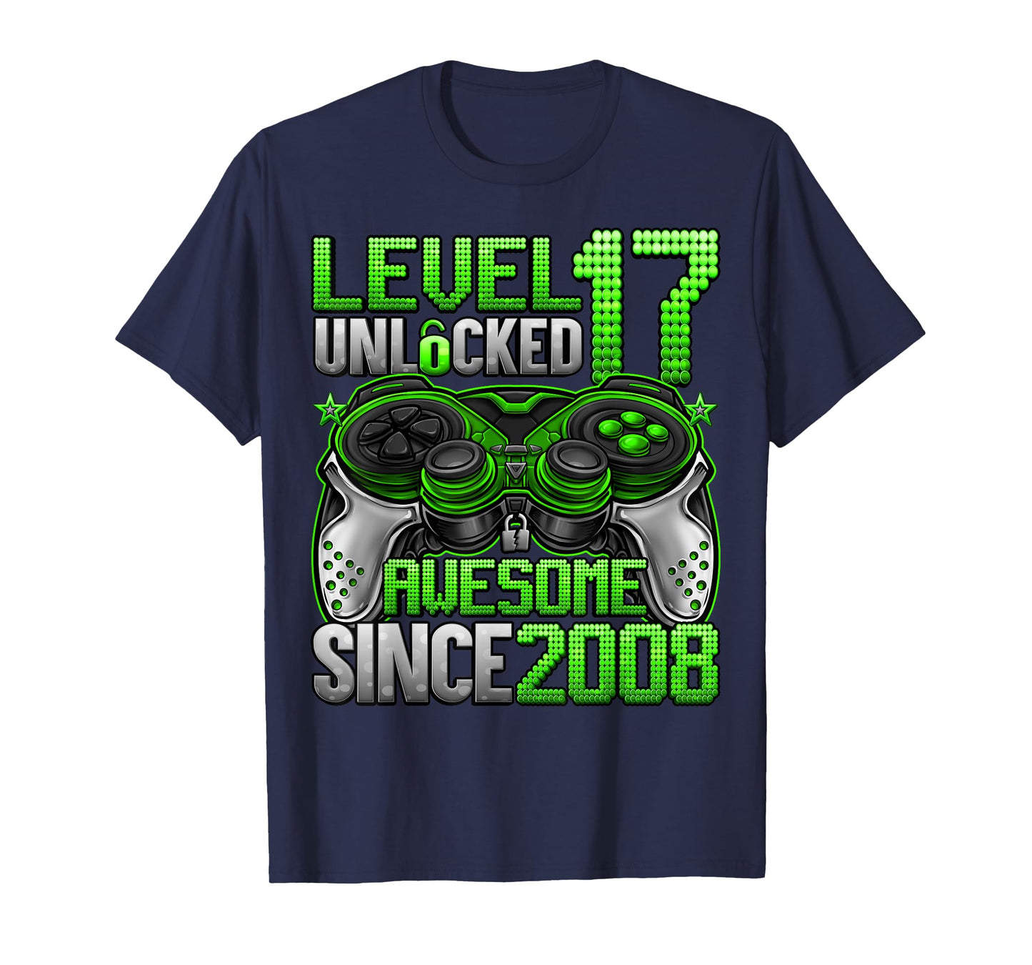 Level 17 Unlocked 17 Year Old Gifts Boys 17th Birthday Boy T-Shirt