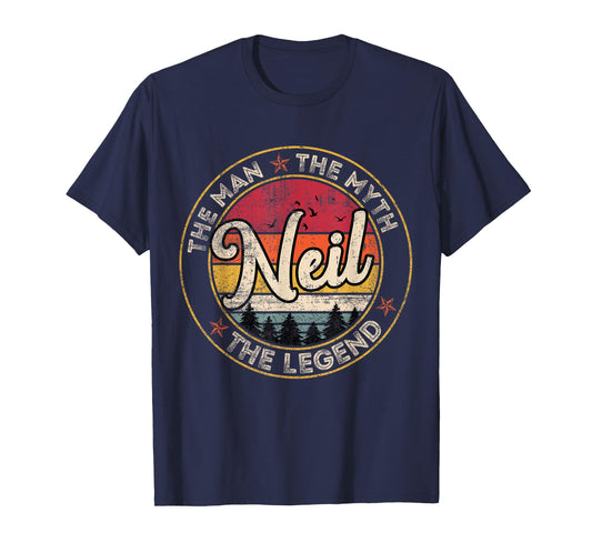 Neil The Man The Myth The Legend Personalized Name T-Shirt