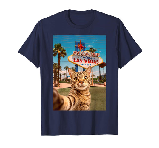 Funny Cat Selfie Las Vegas T-Shirt