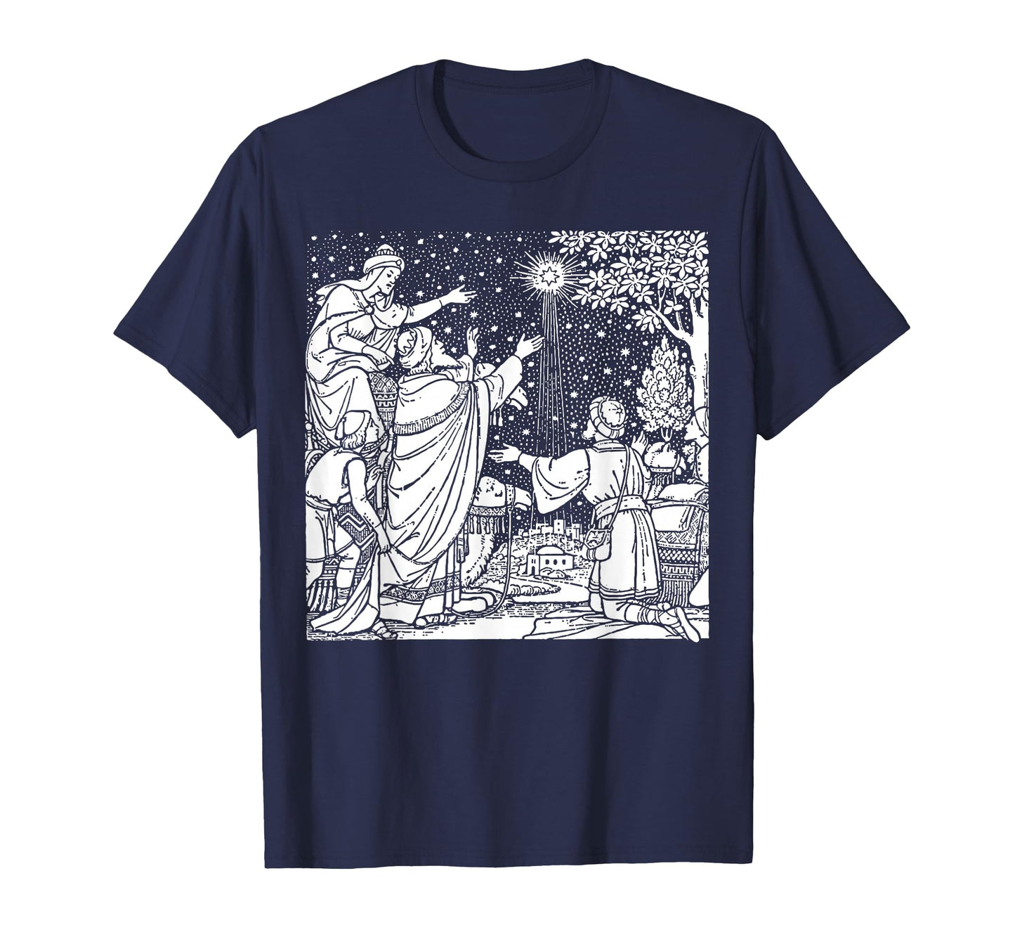 Star of Bethlehem Three Wise Men Christmas Nativity Catholic T-Shirt