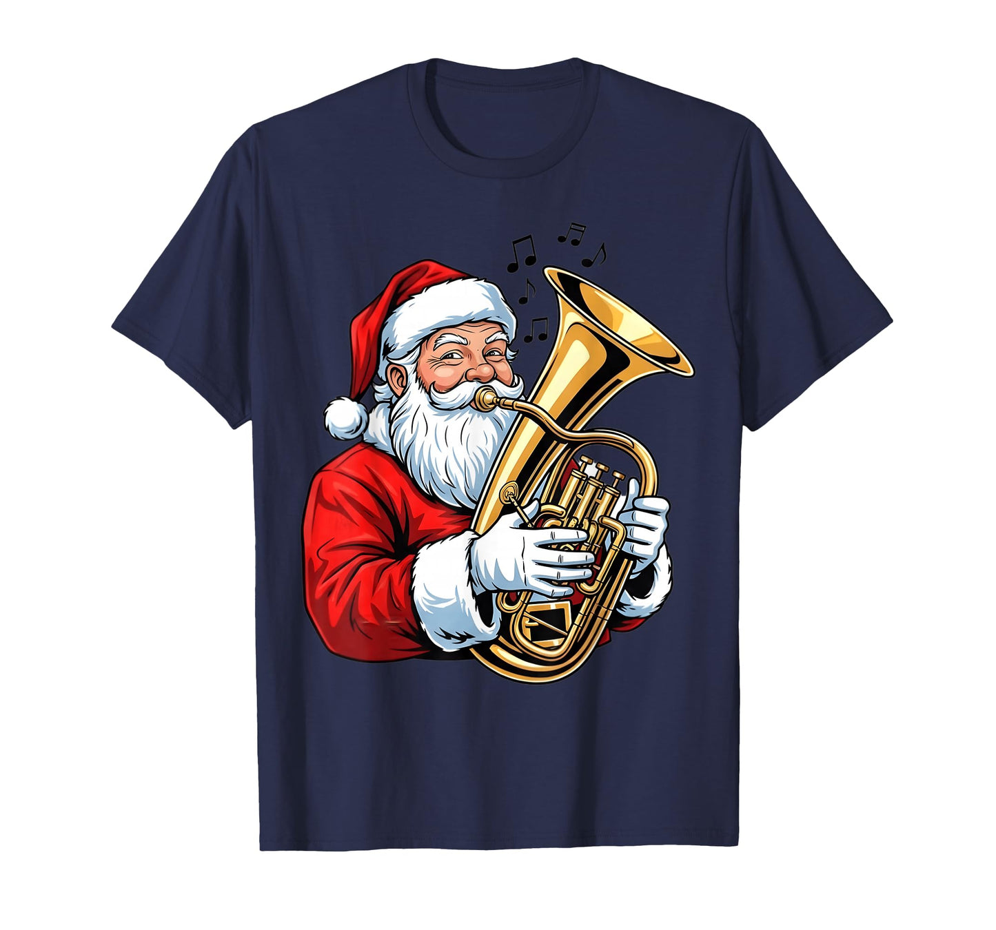 Tuba Christmas Euphonium Player Xmas Santa Marching Band T-Shirt