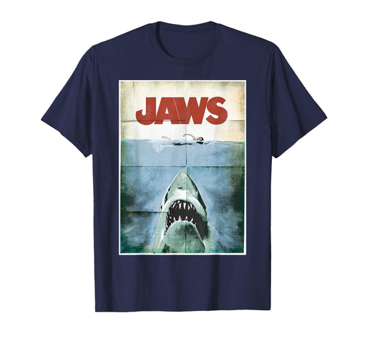 Jaws 50th Anniversary Poster Vintage Style Front & Back T-Shirt
