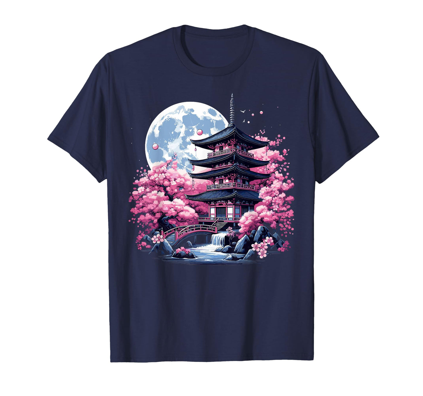 Japanese Sakura Garden Geisha Mount Fuji Cherry Blossom T-Shirt
