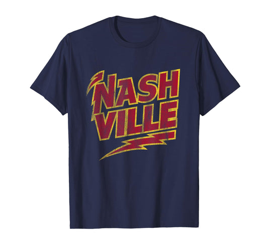 Vintage Nashville Music City Country Rock Retro Concert Tee T-Shirt