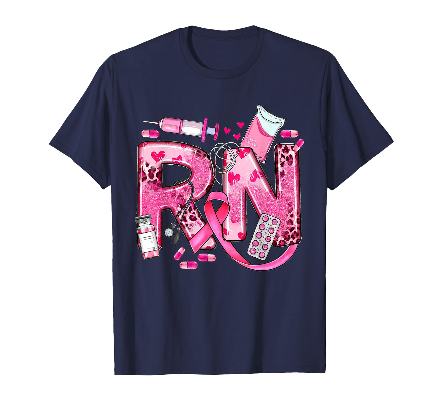 Nurse Breast Cancer Awareness Pink Ribbon Nursing RN Life T-Shirt