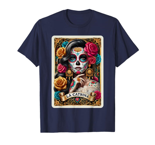 La Catrina Tarot Card Day of the Dead Dia de los Muertos T-Shirt