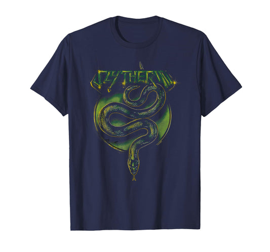 Harry Potter Slytherin Vintage Rock Band Style Logo T-Shirt