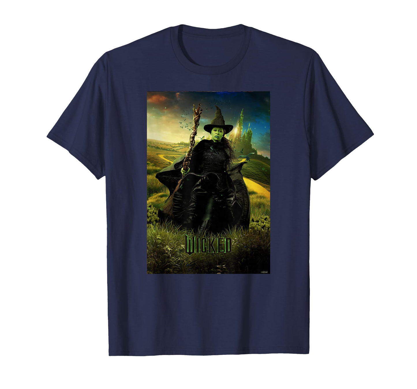 Wicked Unisex-Adults & Kids T-Shirt, Black, Small, Short Sleeve, Classic Fit, Iconic Hero Design, Licensed Movie Theme