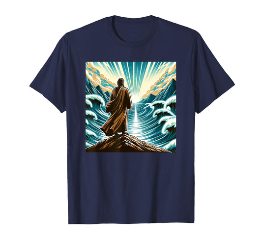 Moses Splitting Red Sea Religious Art History T-Shirt