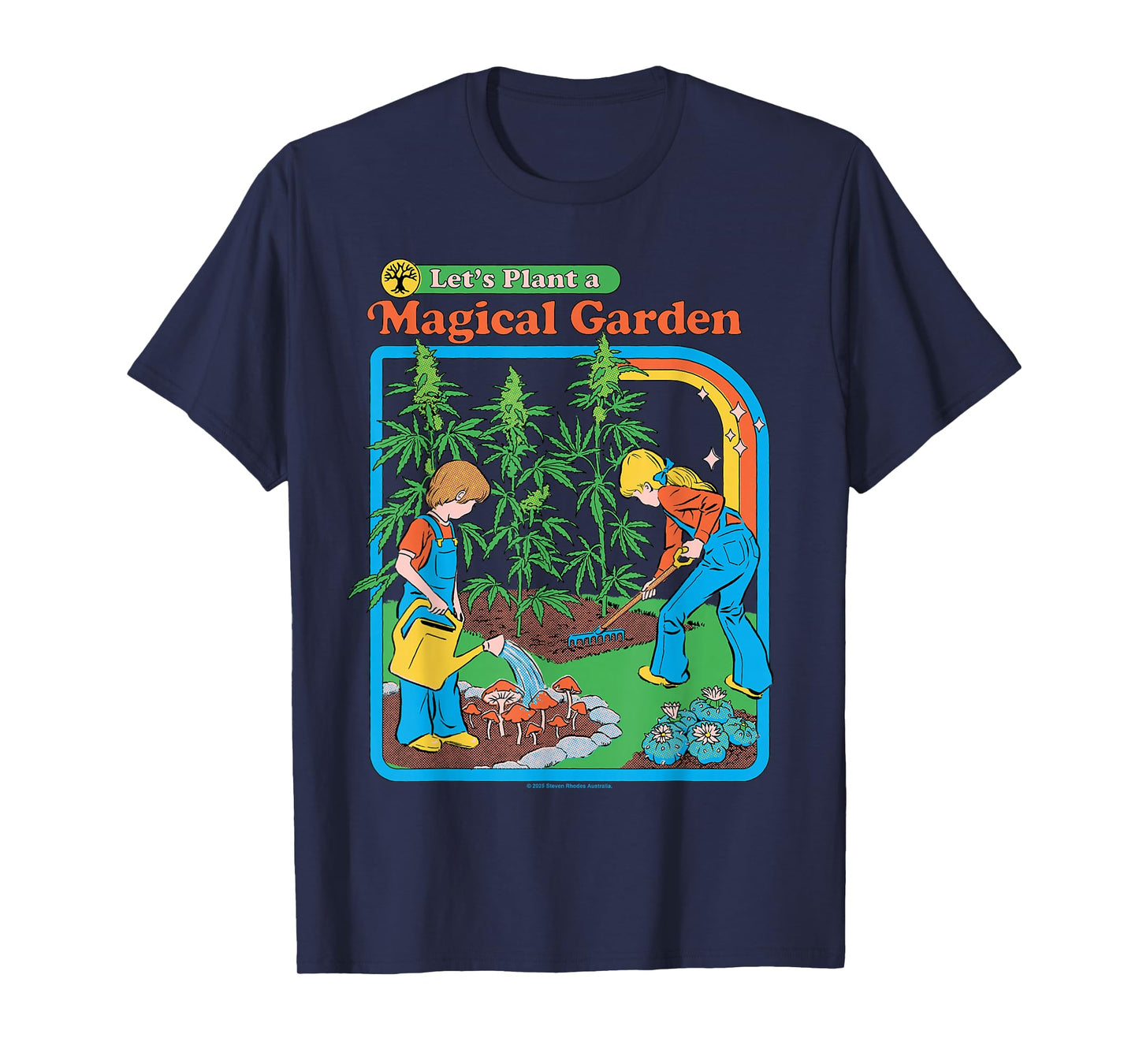 Magical Garden 420 Sarcastic Retro Vintage Funny Adult Humor T-Shirt