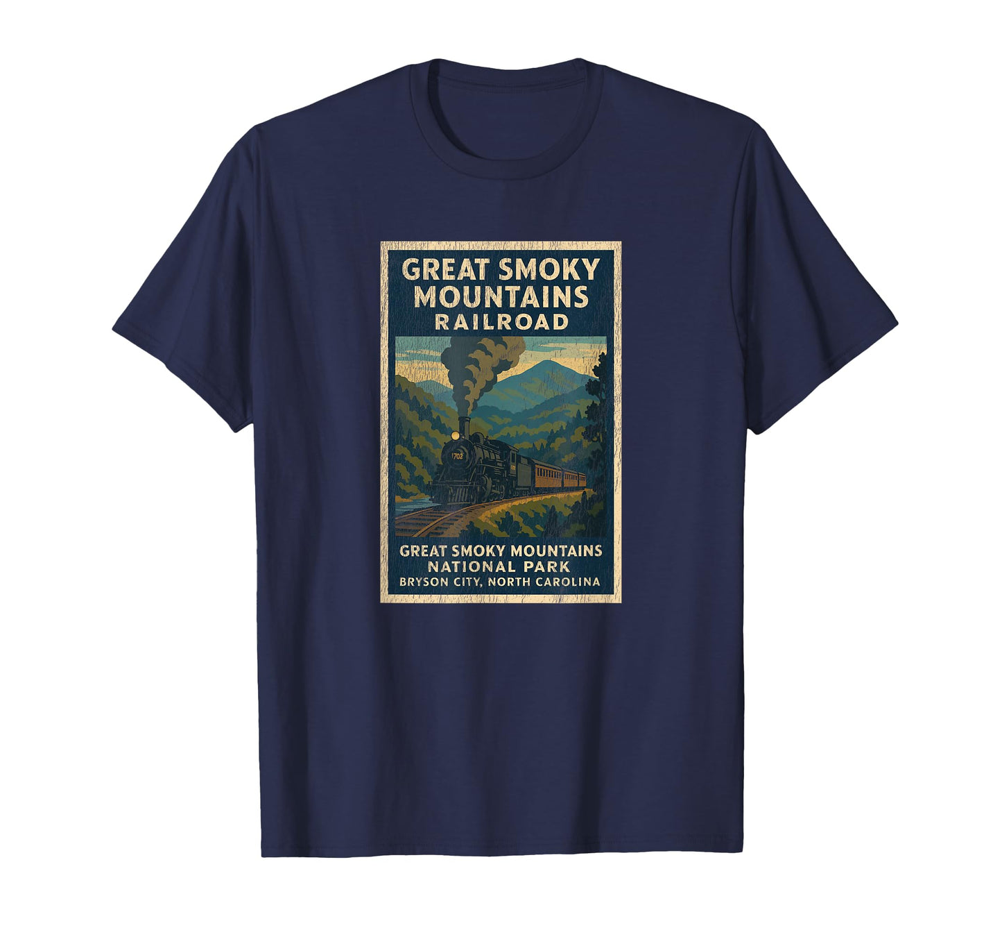 GREAT SMOKY MOUNTAINS RAILROAD Scenic Railroad Train T-Shirt
