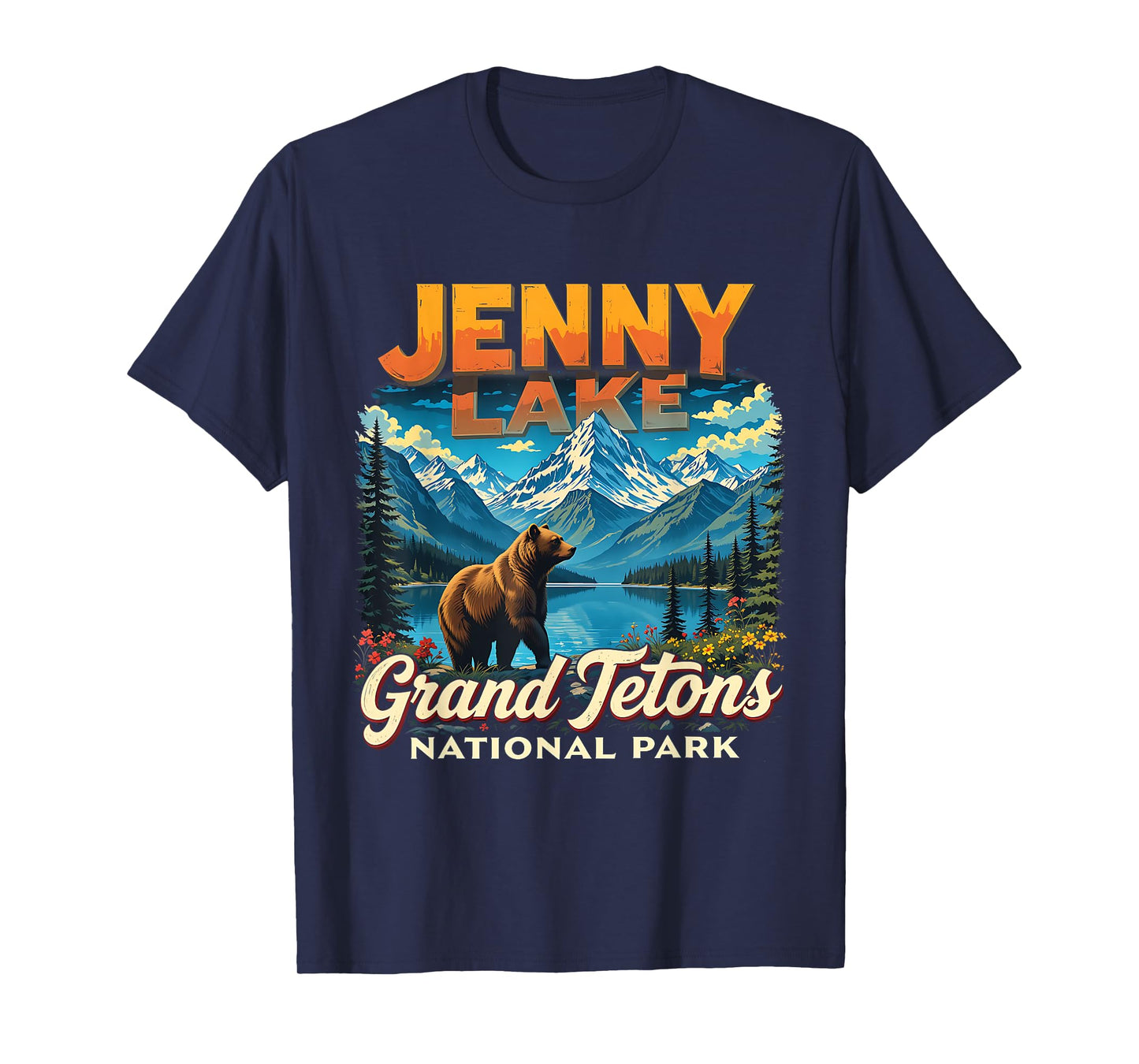 Grand Tetons National Park Jenny Lake Vintage Trip Vacation T-Shirt