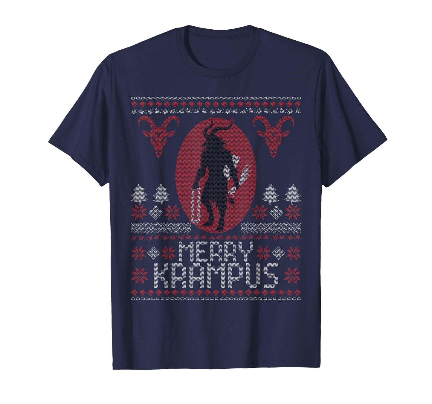 Merry Krampus Horror Creepy Evil Funny Ugly Christmas T-Shirt