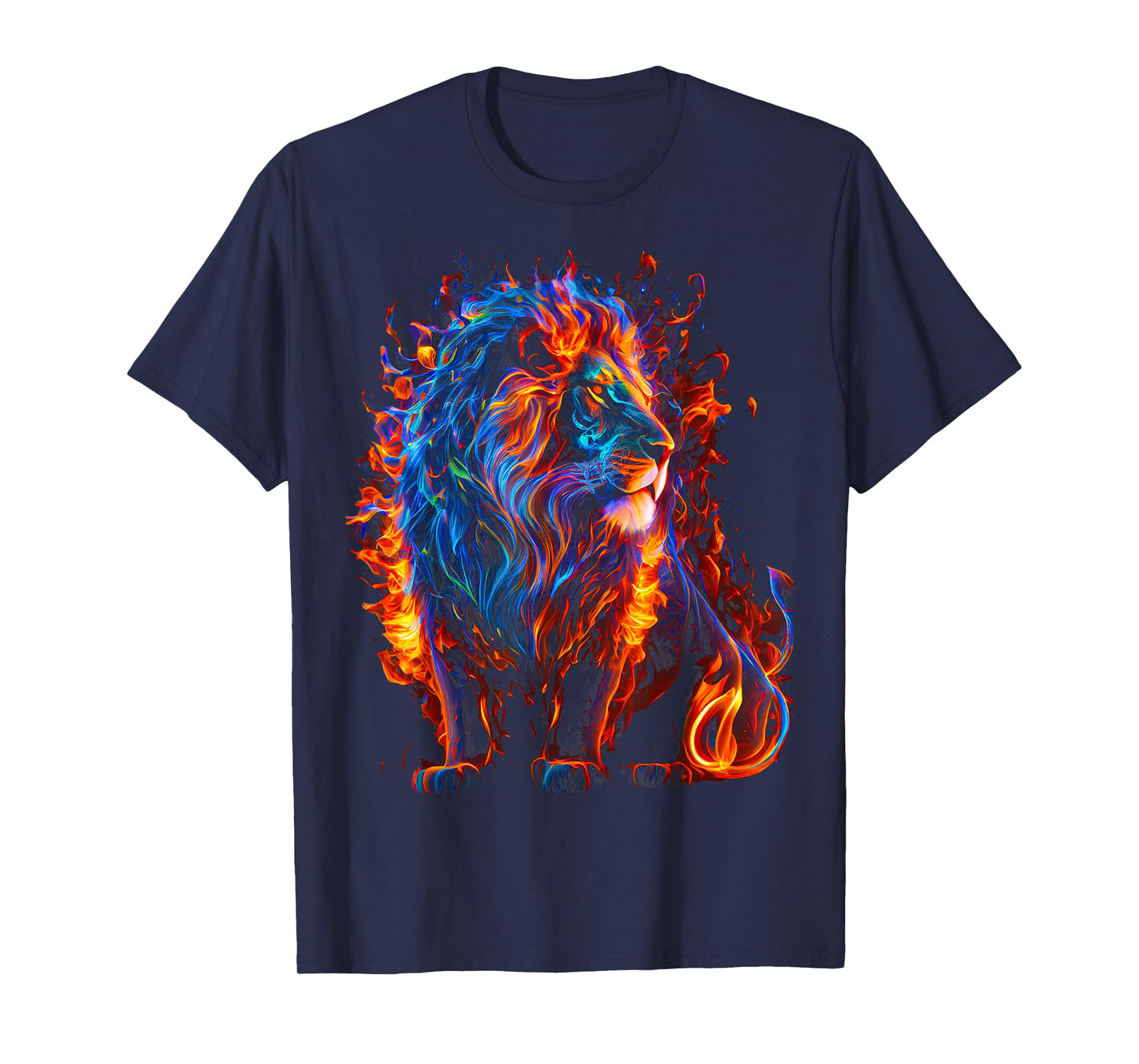 Fire of God, lion Animal roaring lion workout positive T-Shirt