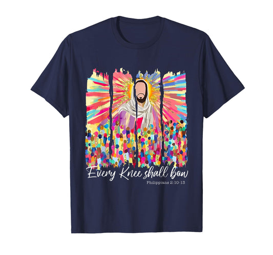Every Knee Shall Bow God Faith Jesus Christian T-Shirt