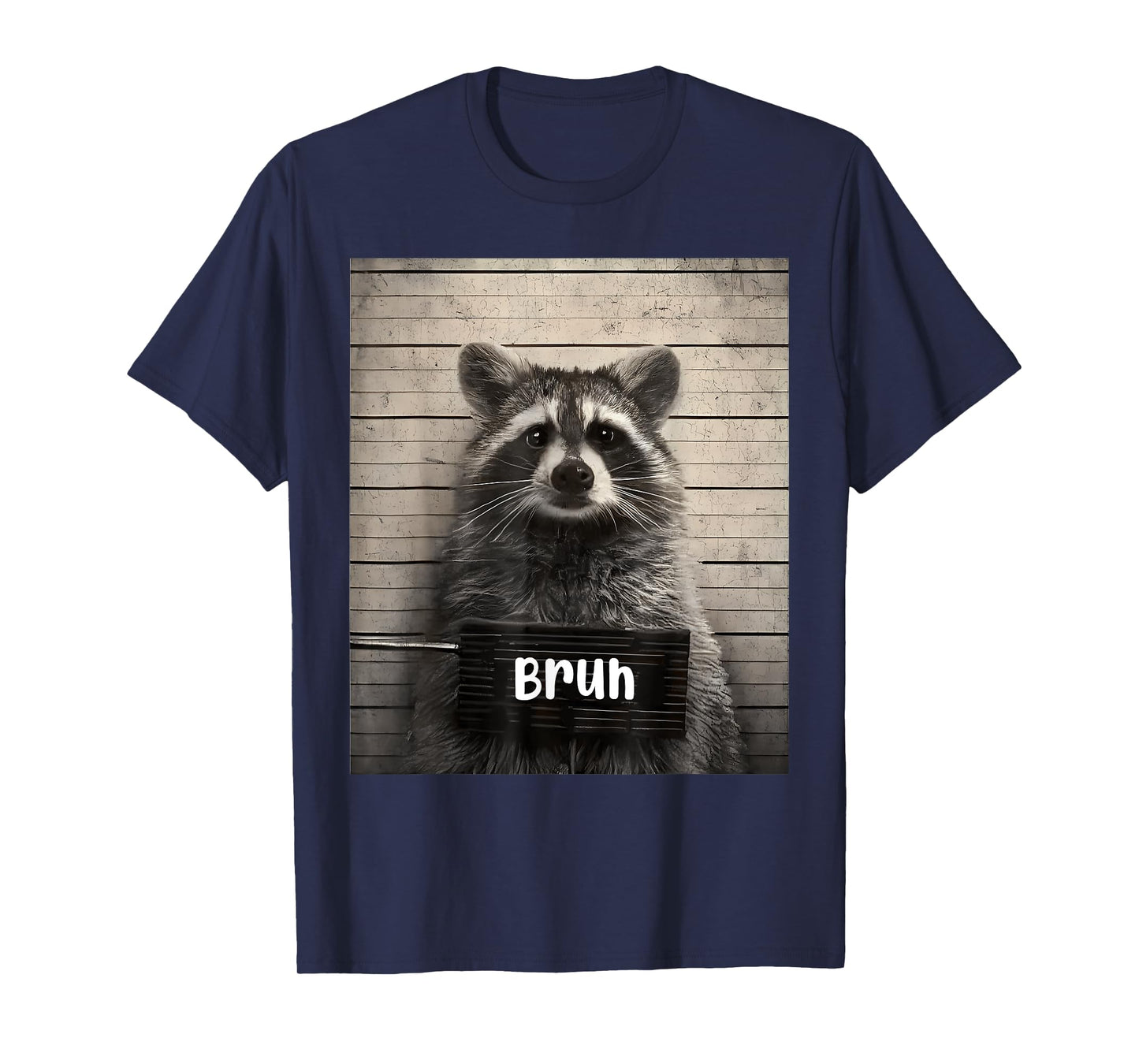 Bruh Streetwear For Teens Unisex-Adults Raccoon Meme T-Shirt - Black, Small, Short Sleeve, Cotton 65%, Polyester 35%, Novelty T-Shirt