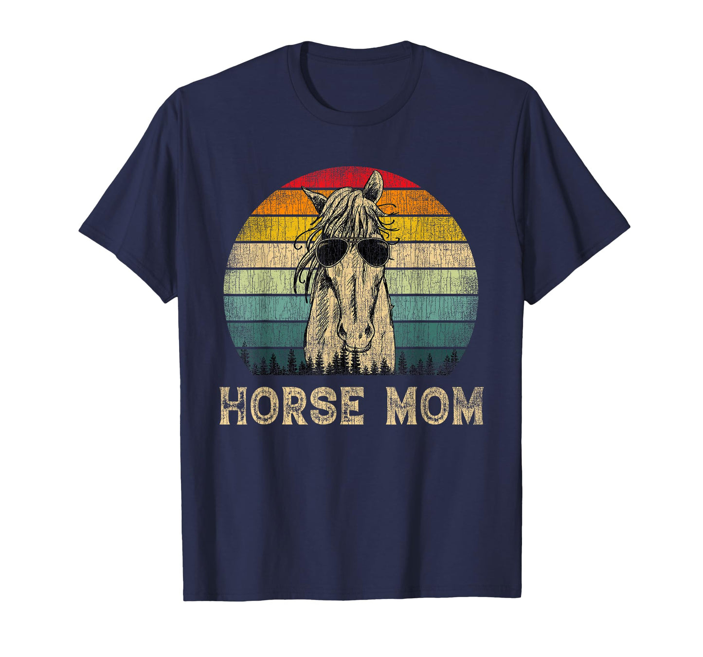 Vintage Horse Mom Horse Lovers Mommy Mother's Day T-Shirt