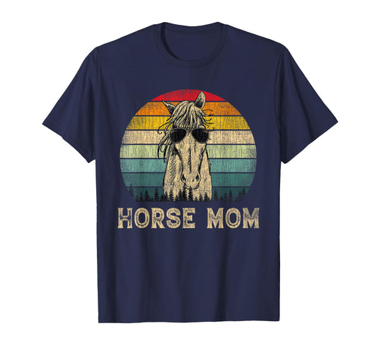 Vintage Horse Mom Horse Lovers Mommy Mother's Day T-Shirt