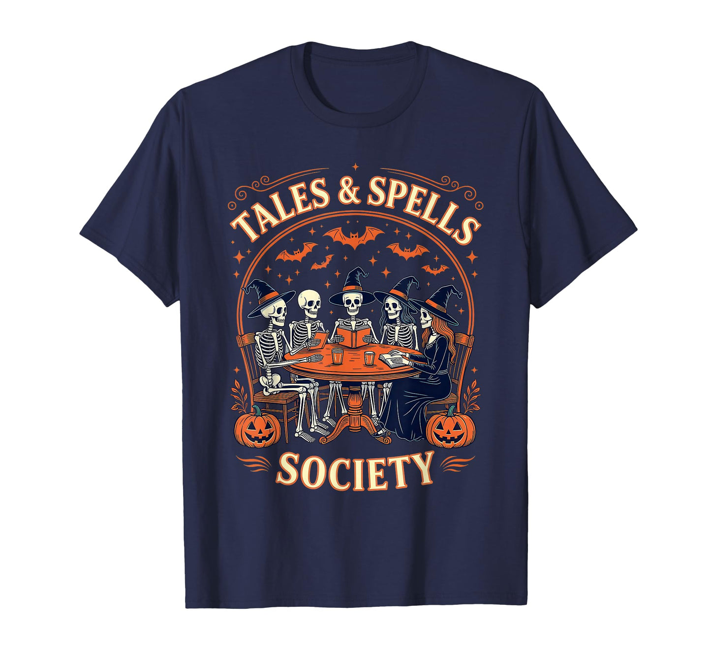 Tales & Spells Society Skeleton Witch Book Club T-Shirt