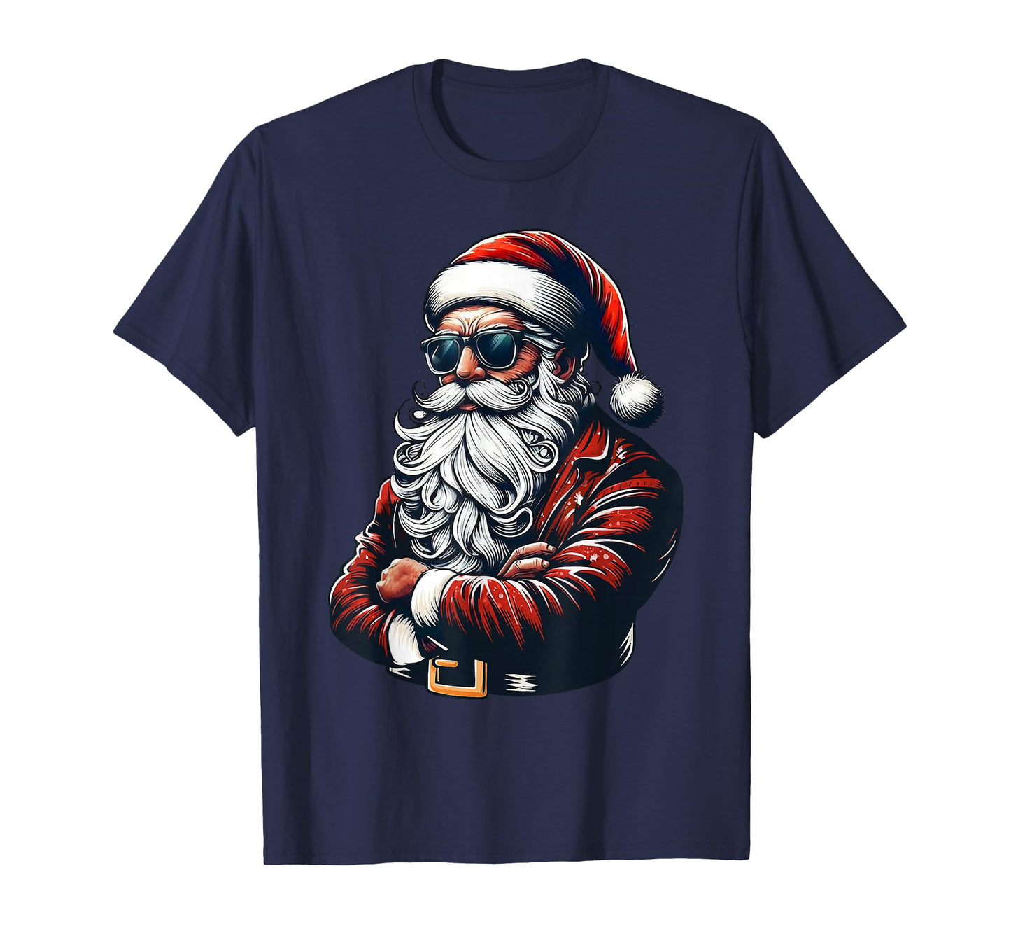 Santa Sunglasses Merry Christmas Xmas Pajamas Holiday Cool T-Shirt